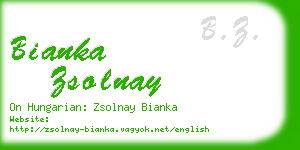 bianka zsolnay business card